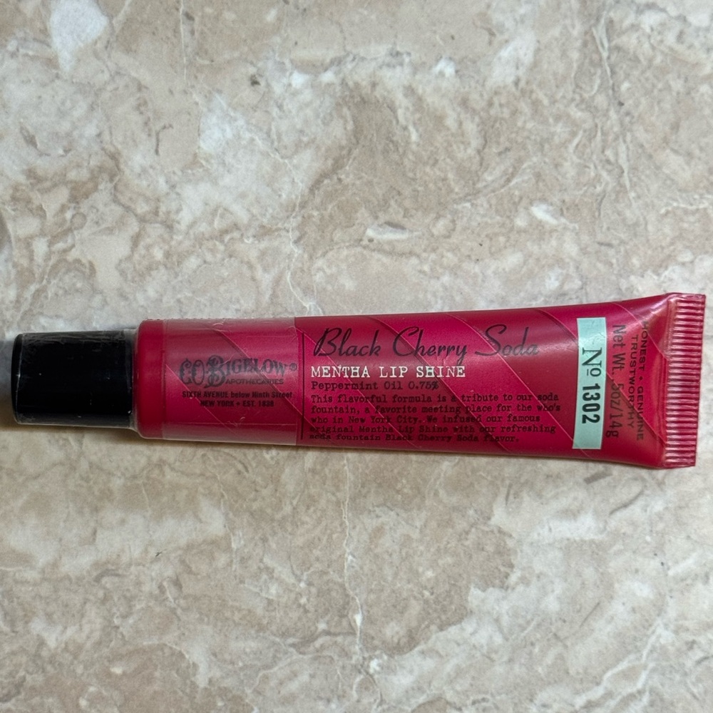 CO Bigelow Black Cherry Soda Mentha Lip Shine Gloss 1302 Peppermint New Sealed